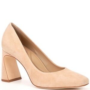 NWT Antonio Melani Ellery Suede Flared Heel Pumps Sz 9,5
